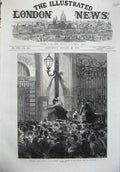 Old Antique Print 1870 War People Ministry Paris War Telegrams Fine Art 19th