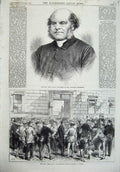 Old Antique Print John Farrar Wesleyan 1870 War Prussian Guard Berlin Art 19th