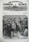 Old Antique Print 1870 War Departure Prussians Railway Station Charring 19th