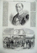 Original Old Antique Print Baron Brunnow Russian 1870 War French Siers Paris