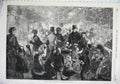 Original Old Antique Print 1870 Lowther Arcade Christmas Time Families Fine Art