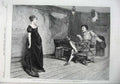 Old Antique Print Taming Shrew Man Woman 1870 Orchardson French Gallery 19th