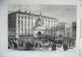 Old Antique Print 1870 Volunteers Garibaldi Army Place De L'Hotel Lyons 19th