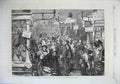 Old Antique Print 1870 Paris Horseflesh Market Halles Centrales Fine Art 19th