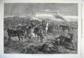 Old Antique Print 1870 Riderless Horses Regimental Call Battle Fine Art 19th