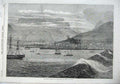 Old Antique Print 1870 Breakwater Harbour Docks Table Bay Cape Good Hope 19th