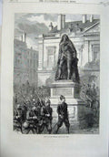Original Old Antique Print 1870 Fine Art Entry Prussian Troops Metz Army War