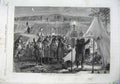 Old Antique Print 1870 Paris National Guards Ramparts Night Army Fine Art 19th