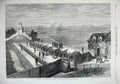 Old Antique Print Paris 1870 General Trochu Batteries Buttes Montmartre 19th