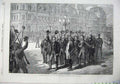 Old Antique Print 1870 Paris Provisional Government National Guard Army 19th