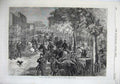 Original Old Antique Print War 1870 Paris Artillery Ambulance Army Siers Art