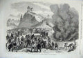 Original Old Antique Print War 1870 Paris Burning Petroleum Buttes Chaumont Art