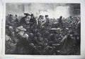 Old Antique Print 1870 War Waiting Le Mans Train Tours Men Women Fine Art 19th