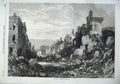 Old Antique Print War 1870 Street Scene Bazeilles Ruins Building Fine Art 19th