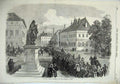 Old Antique Print War 1870 French Prisoners Place Turenne Sedan Fine Art 19th
