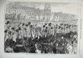 Old Antique Print War 1870 National Guard General Trochu Boulevards Paris 19th