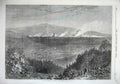 Old Antique Print War 1870 Strasbourg Bombarded Fine Art Baden Mountains 19th