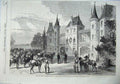 Old Antique Print War 1870 King Prussia Emperor Napoleon Chateau Bellvue 19th