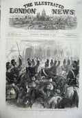 Old Antique Print 1870 War Bavarian Dragoons Crown Prince Prussia Ligny 19th