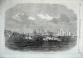 Old Antique Print 1870 Internation Yacht Match Narrows New York Harbour 19th