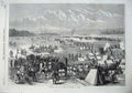 Original Old Antique Print War 1870 Visit Emperor Camp Chalons Army Siers Horse