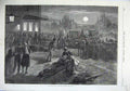 Original Old Antique Print Fine Art 1870 War Wounded Metz Army Nurse Moonlight