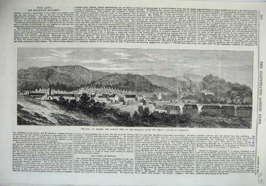Old Antique Print War 1870 St Ingebert Prussians French Capture Saarbruck 19th