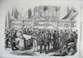 Original Old Antique Print War 1870 Farewell Potsdam Railway Station Army Siers