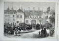 Old Antique Print 1870 War Arrival Emperor Prince Imperial Metz Horse Art 19th