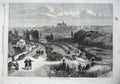 Old Antique Print War 1870 View Metz Thionville Road Town Army Fine Art 19th