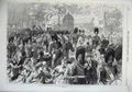 Old Antique Print 1870 War Grenadiers Guard Boulevard Railway Paris Art 19th