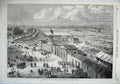 Old Antique Print 1870 Royal Agricultural Society Show Oxford View Yard 19th