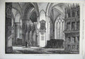 Original Old Antique Print 1870 Fine Art View Dean'S Chapel Cathedral Oxford