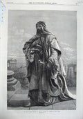 Old Antique Print 1870 Fine Art Es Salaam Sheikh Michael Musrab Palmyra 19th