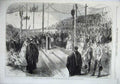Old Antique Print 1870 Prince Wales Freemason Chief Stone Grammar School 19th