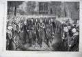 Original Old Antique Print 1870 Fine Art Breton Pilgrimage Men Women Costumes
