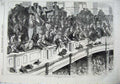 Old Antique Print 1870 Oxford University Undergraduates Gallery Fine Art 19th