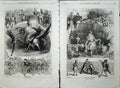 Old Antique Print 1870 Christmas Pantomimes Drury Crystal Palace Covent 19th