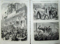Antique Old Print Paris 1870 Pantheon National Guard Hospital Wounded War 19th