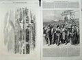 Old Antique Print Siege Paris 1870 Terrace Germains French Malmaison War 19th