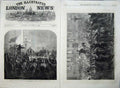Old Antique Print Paris 1870 Republicans Council Hotel Ville War Guards 19th
