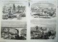 Old Antique Print War 1870 Paris Pont Napoleon Bercy Bridge Battle Art 19th