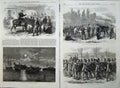 Antique Old Print War Prussian Lancers 1870 Postman Channel Weser Jaegers 19th