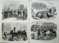 Antique Old Print War 1870 Metz Place Vendome Military Train Moselle Camp 19th