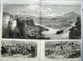 Antique Old Print 1870 War Valley Moselle Metz French Prisoners Worth Art 19th
