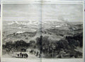 Old Antique Print 1870 War View Battle Sedan Hill King Prussia Army Art 19th