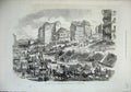 Old Antique Print 1871 Ruins Paris France Porte Malliot Grande Armee War 19th