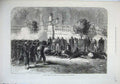 Original Old Antique Print Shooting Communist Prisoners Gardens Luxembourg 1871
