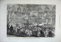 Old Antique Print 1871 French Seige Paris Concert Wounded Tuileries War 19th