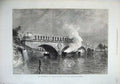 Old Antique Print 1871 France Paris Bridge Point Du Jour Gun-Boat Commune 19th